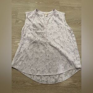 Rebecca Taylor Lavender Silk Blend Floral Blouse